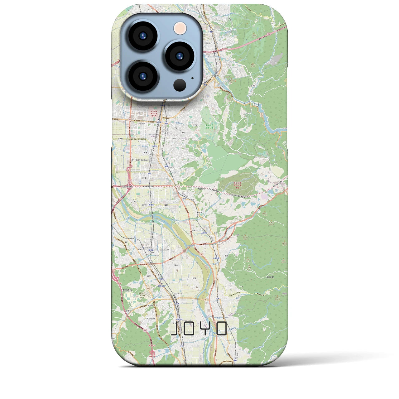 【城陽】地図柄iPhoneケース（バックカバータイプ・ナチュラル）iPhone 13 Pro Max 用