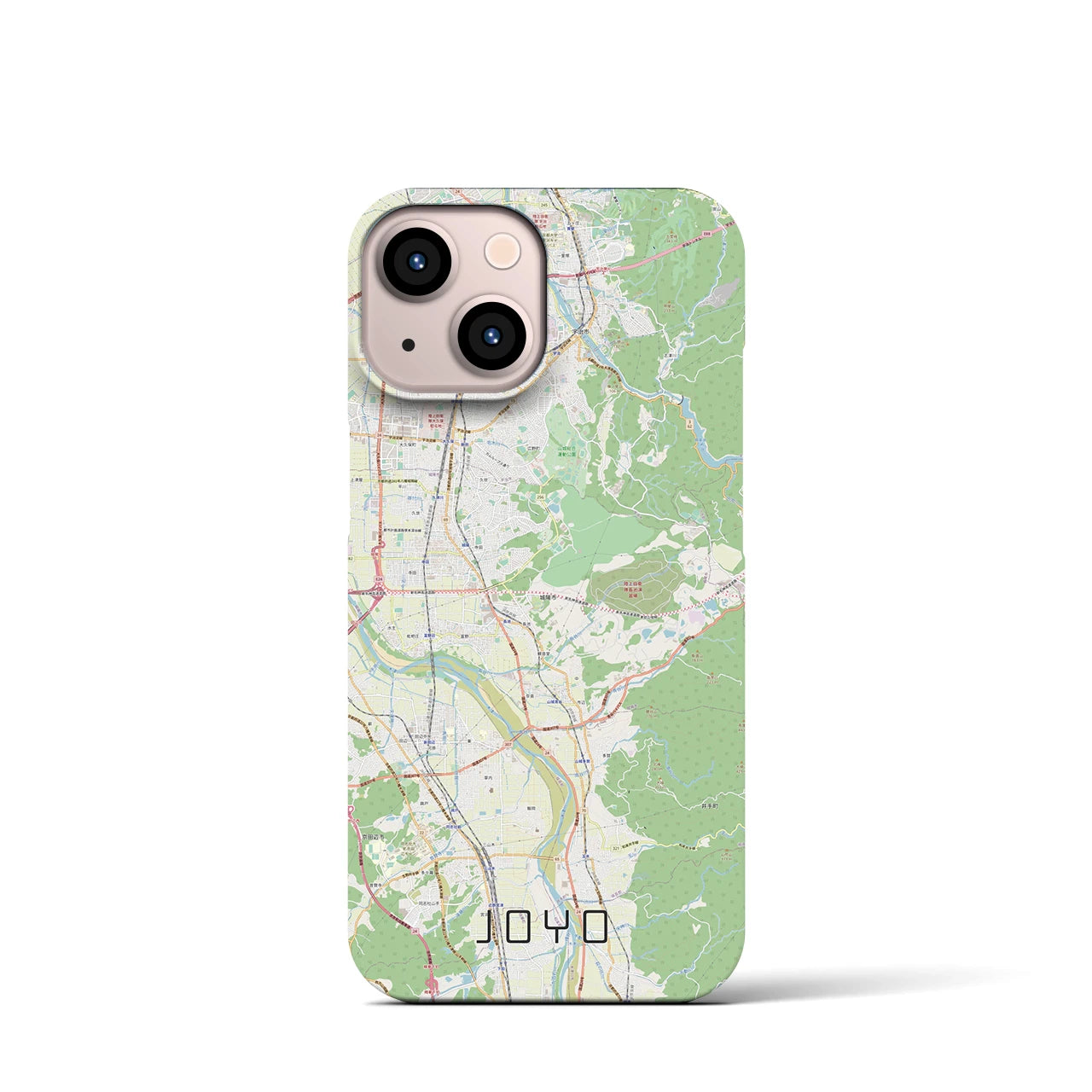 【城陽】地図柄iPhoneケース（バックカバータイプ・ナチュラル）iPhone 13 mini 用