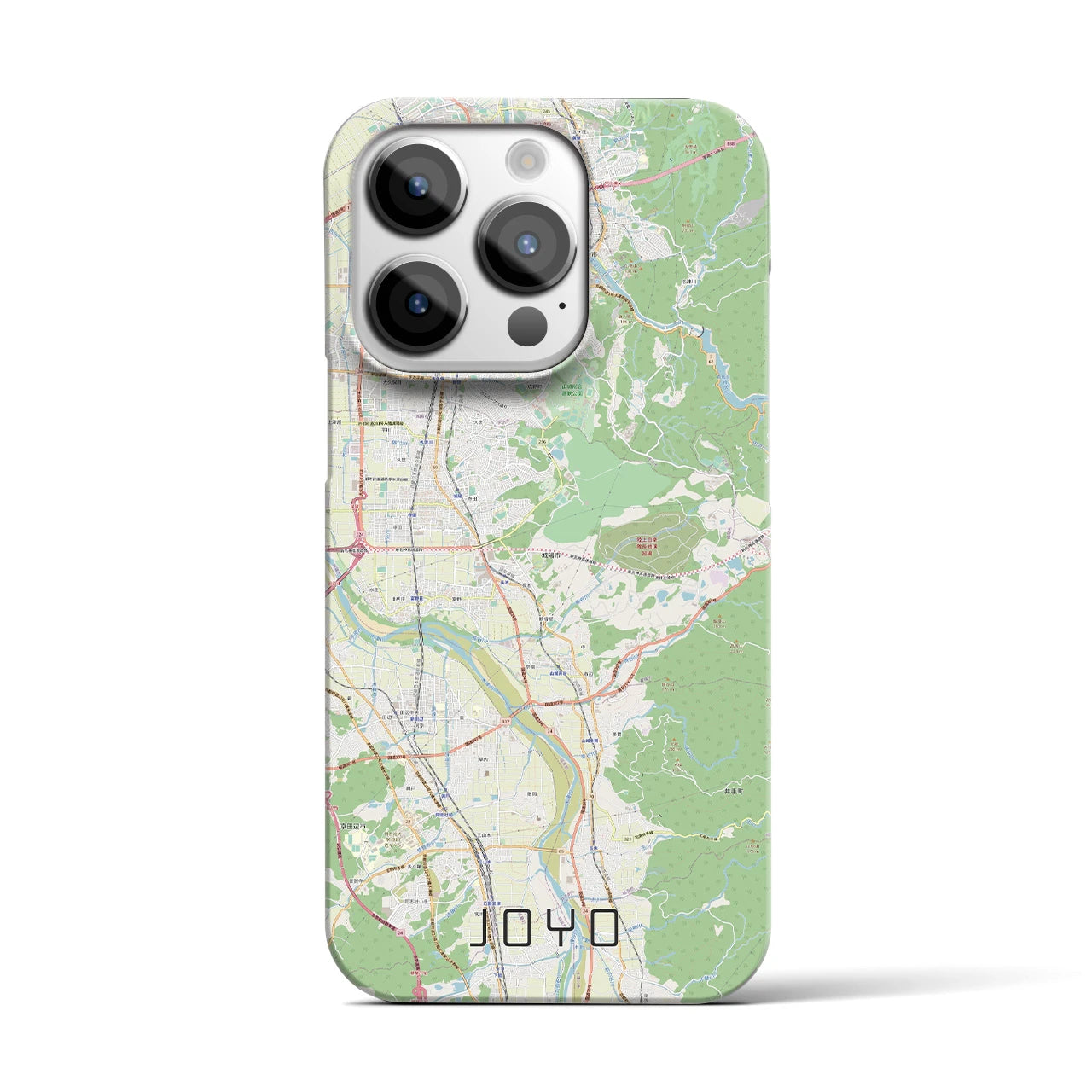【城陽】地図柄iPhoneケース（バックカバータイプ・ナチュラル）iPhone 14 Pro 用