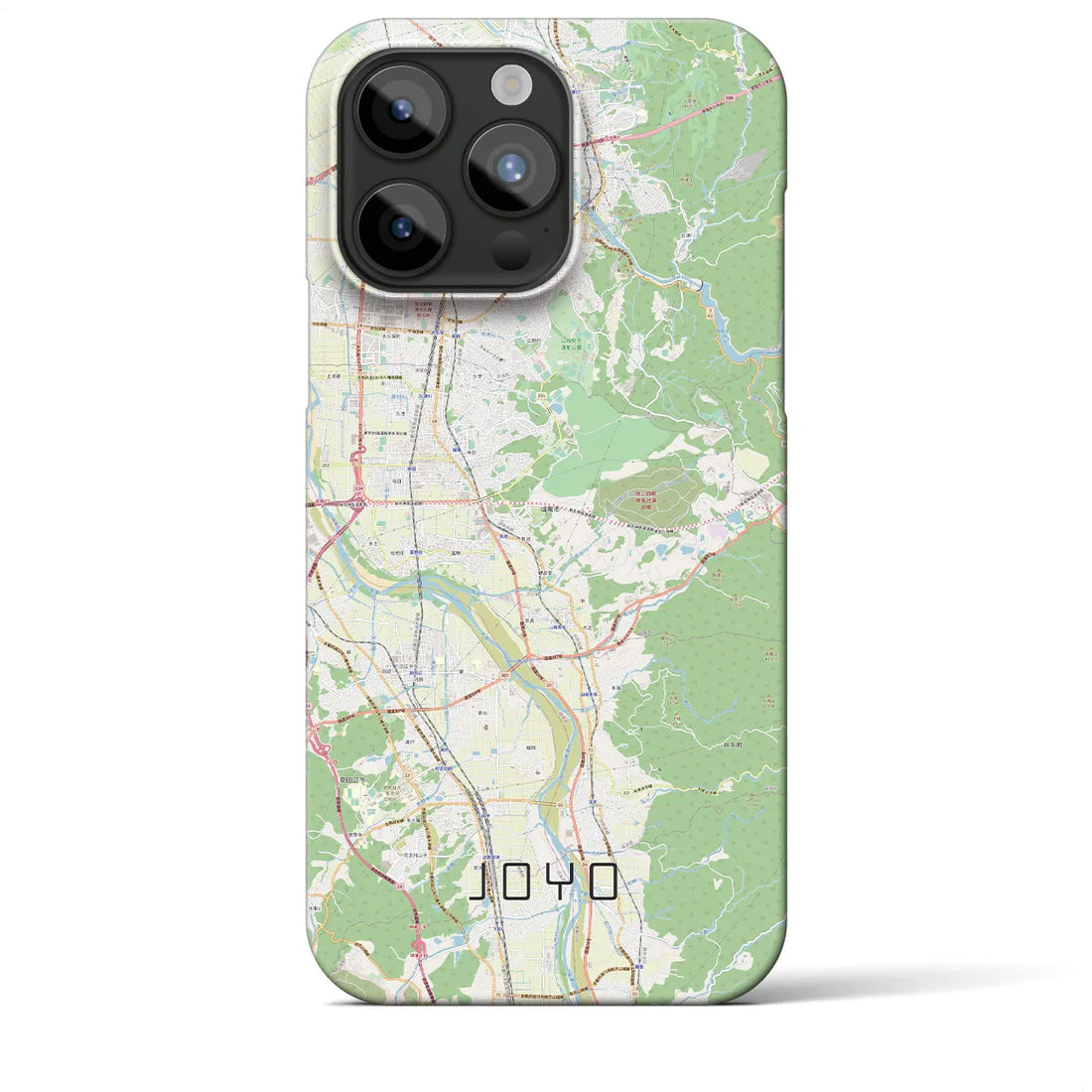 【城陽】地図柄iPhoneケース（バックカバータイプ・ナチュラル）iPhone 15 Pro Max 用
