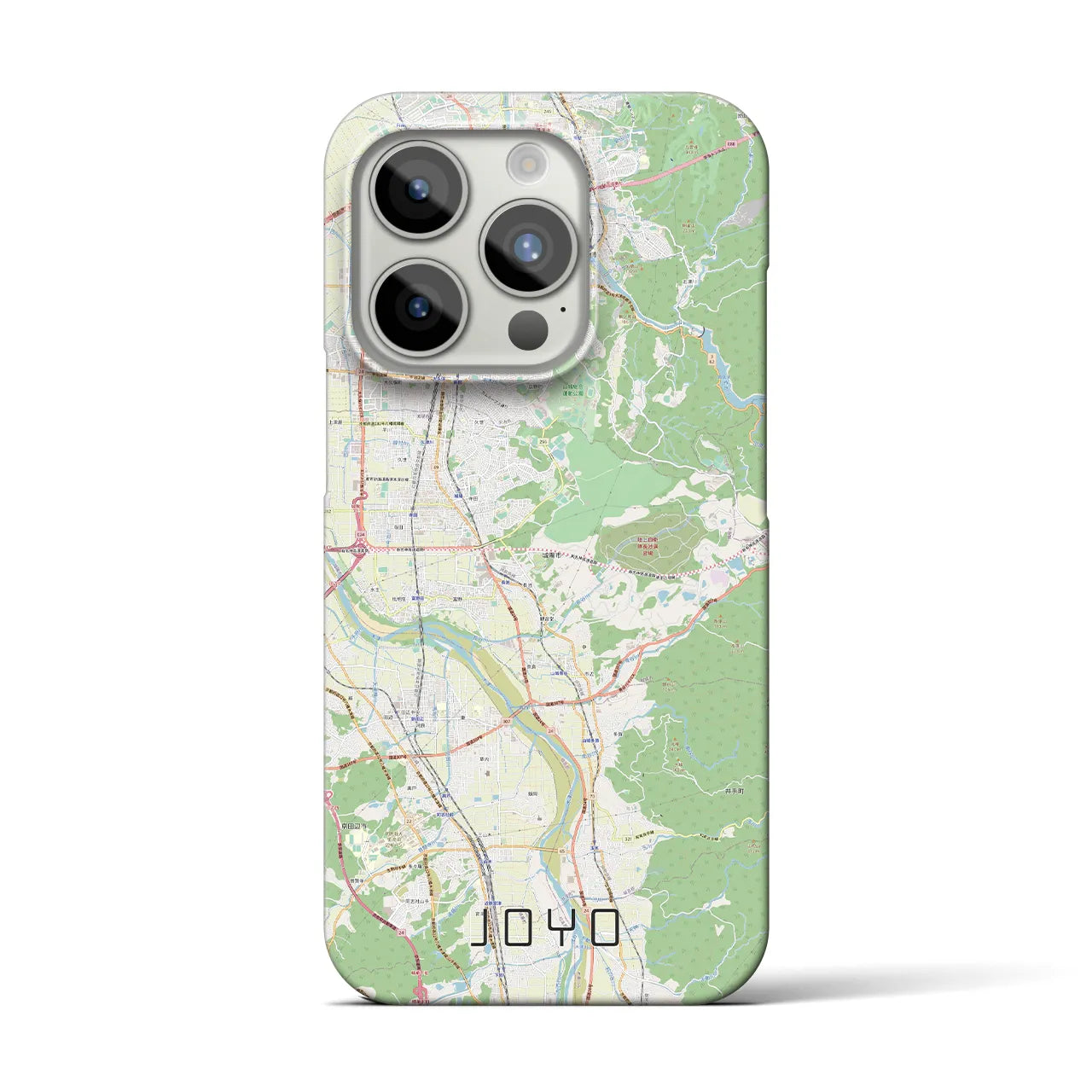 【城陽】地図柄iPhoneケース（バックカバータイプ・ナチュラル）iPhone 15 Pro 用