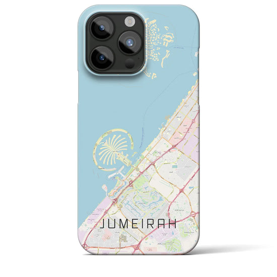 【ジュメイラ】地図柄iPhoneケース（バックカバータイプ・ナチュラル）iPhone 15 Pro Max 用