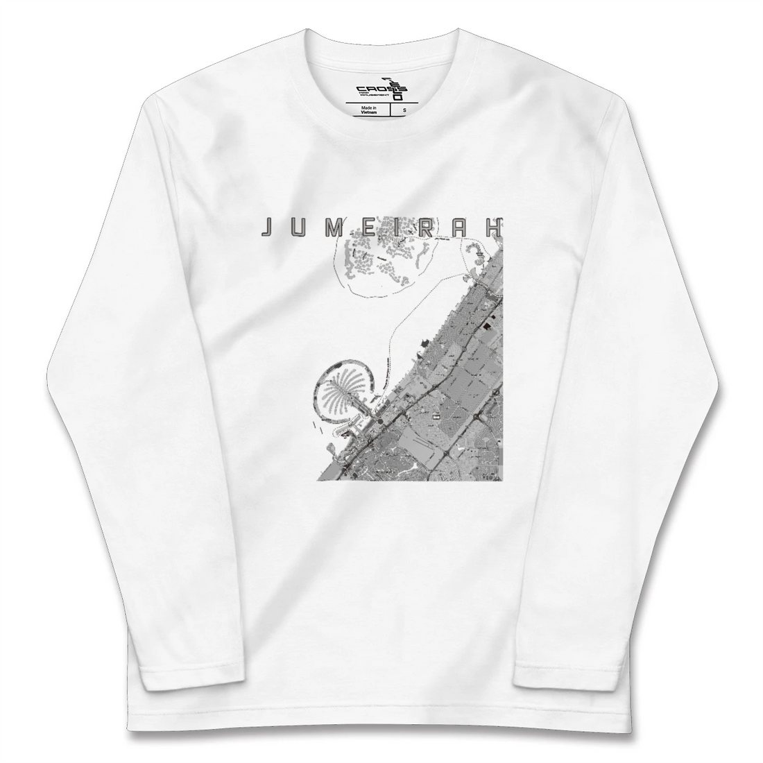【ジュメイラ(アラブ首長国連邦)】地図柄ロングスリーブTシャツ