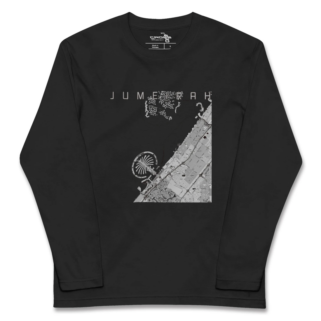 【ジュメイラ(アラブ首長国連邦)】地図柄ロングスリーブTシャツ