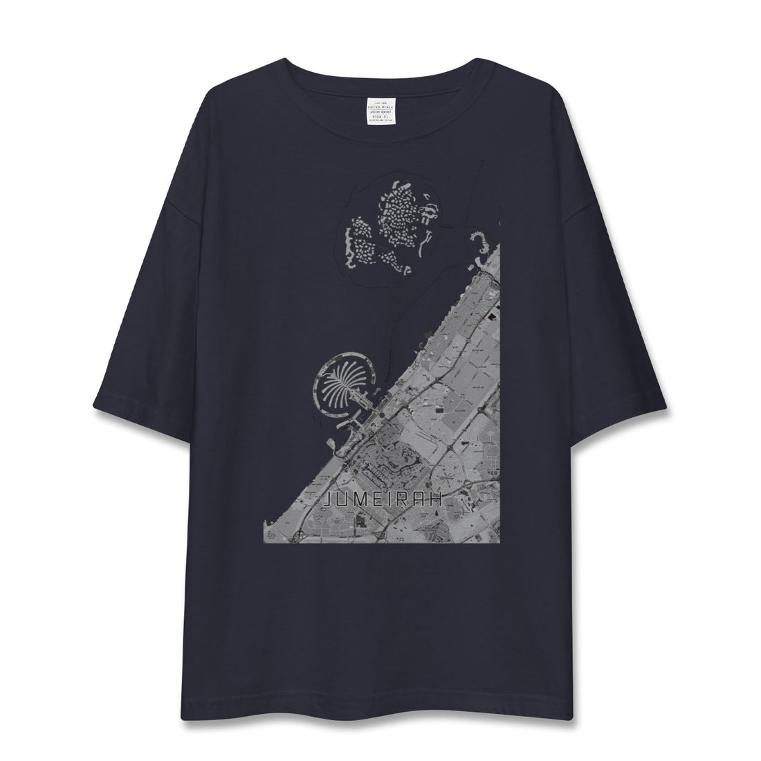 【ジュメイラ（アラブ首長国連邦）】地図柄ビッグシルエットTシャツ