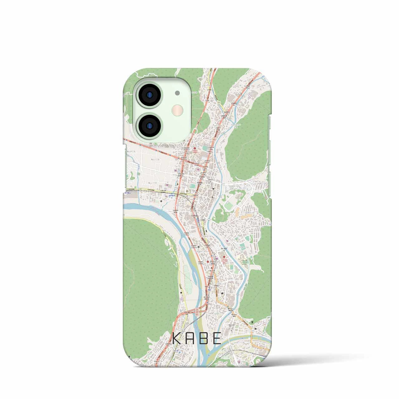 【可部】地図柄iPhoneケース（バックカバータイプ・ナチュラル）iPhone 12 mini 用