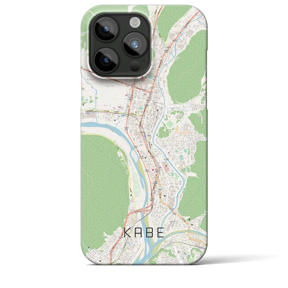 【可部】地図柄iPhoneケース（バックカバータイプ・ナチュラル）iPhone 15 Pro Max 用