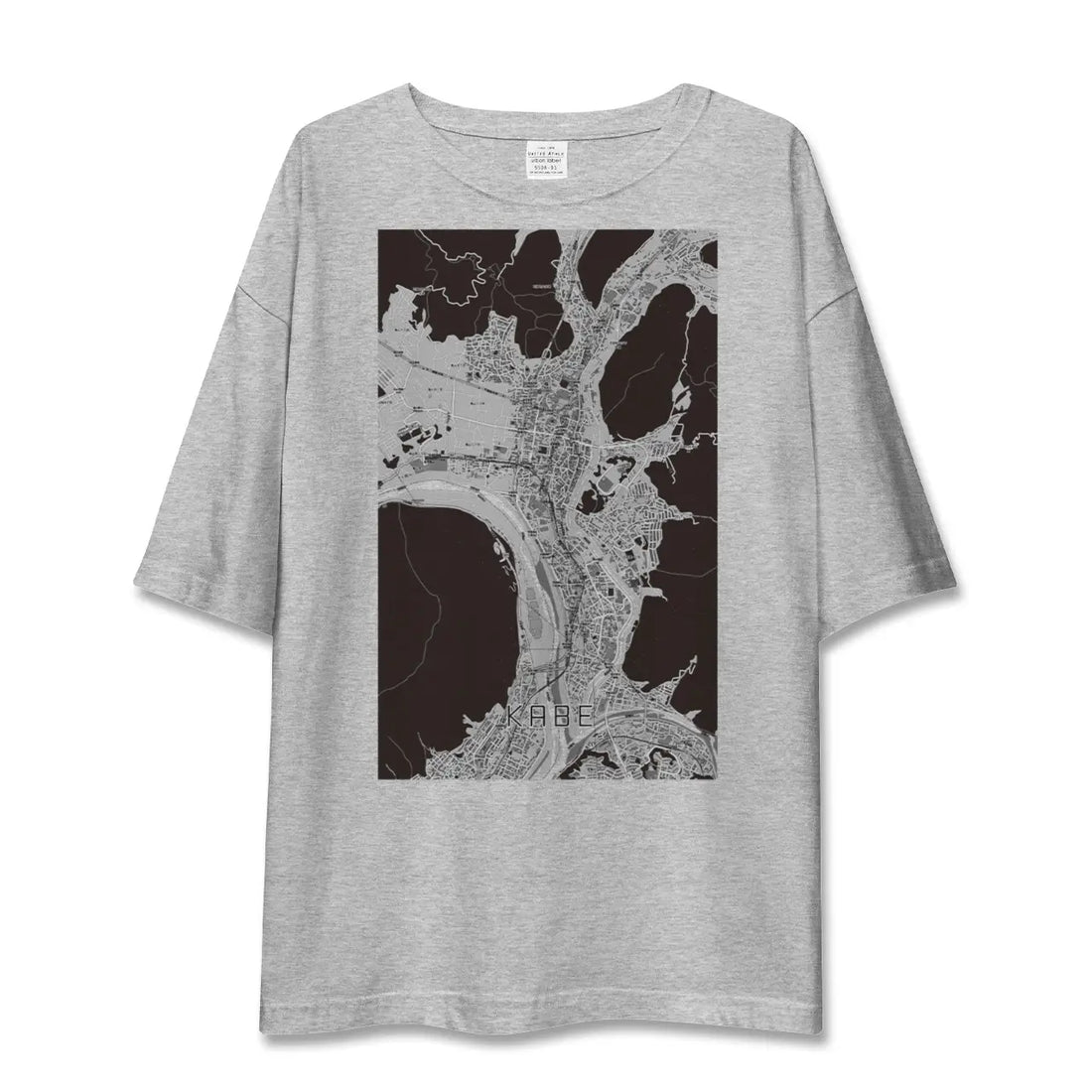 【可部（広島県）】地図柄ビッグシルエットTシャツ