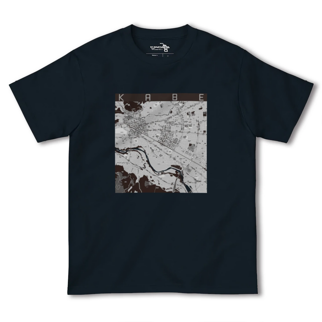【河辺（東京都）】地図柄ヘビーウェイトTシャツ