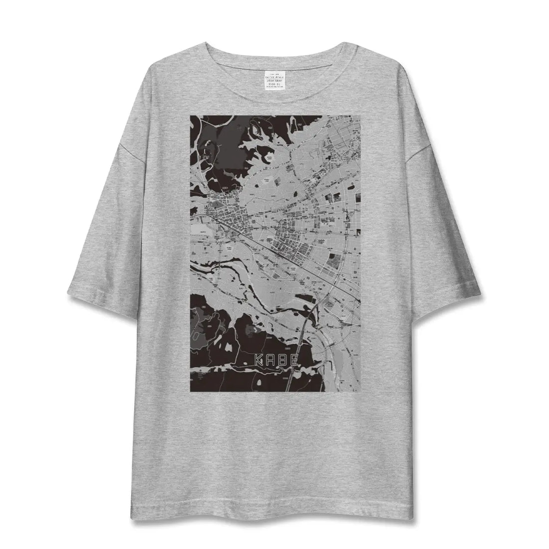 【河辺(東京都)】地図柄ビッグシルエットTシャツ