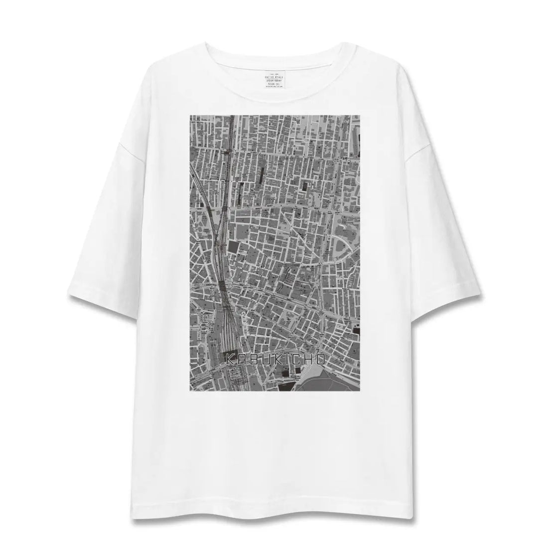 【歌舞伎町(東京都)】地図柄ビッグシルエットTシャツ