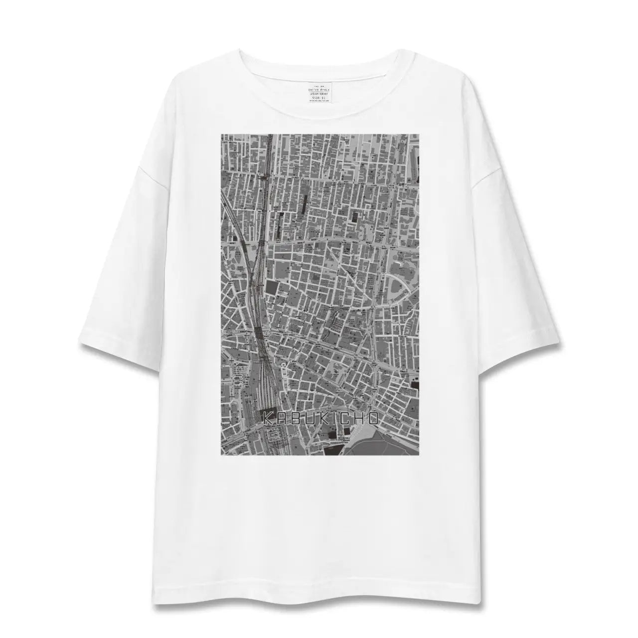 【歌舞伎町（東京都）】地図柄ビッグシルエットTシャツ