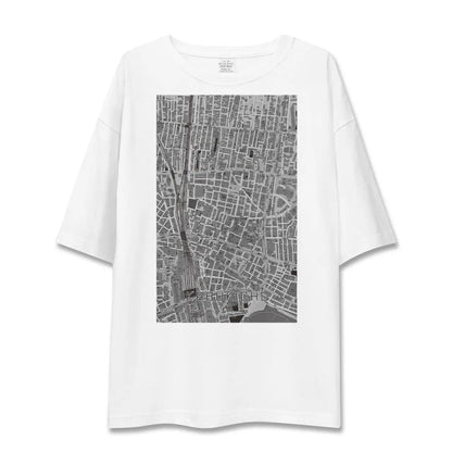 【歌舞伎町（東京都）】地図柄ビッグシルエットTシャツ