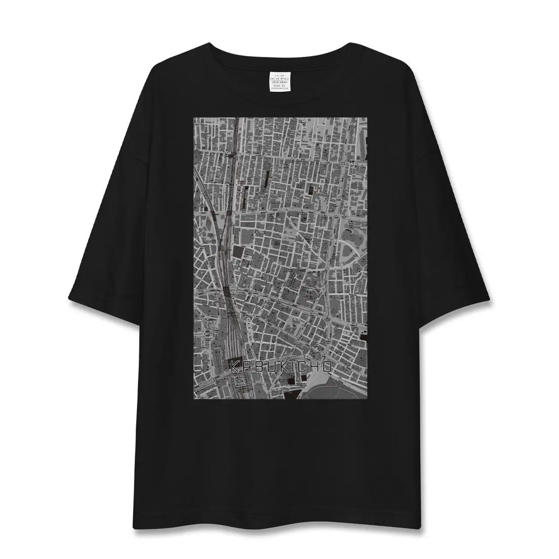 【歌舞伎町（東京都）】地図柄ビッグシルエットTシャツ