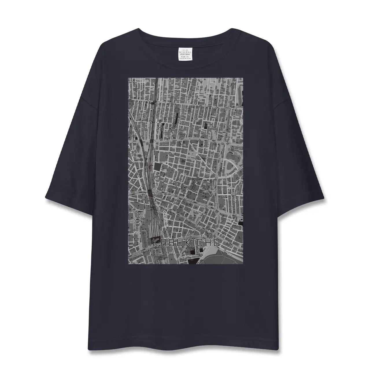 【歌舞伎町（東京都）】地図柄ビッグシルエットTシャツ