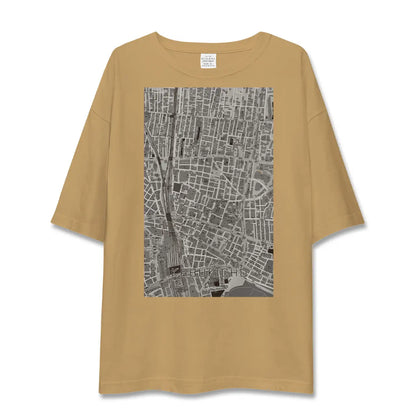 【歌舞伎町（東京都）】地図柄ビッグシルエットTシャツ