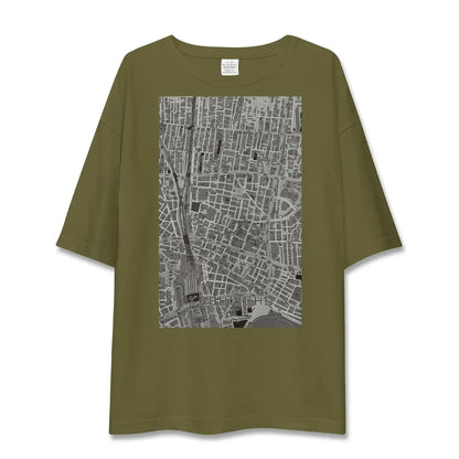 【歌舞伎町（東京都）】地図柄ビッグシルエットTシャツ