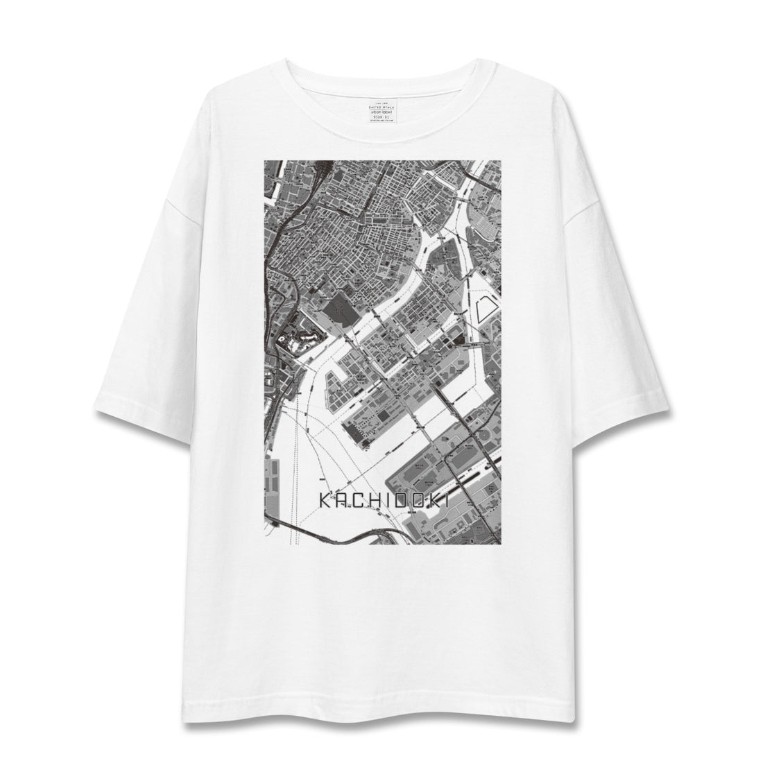 【勝どき(東京都)】地図柄ビッグシルエットTシャツ