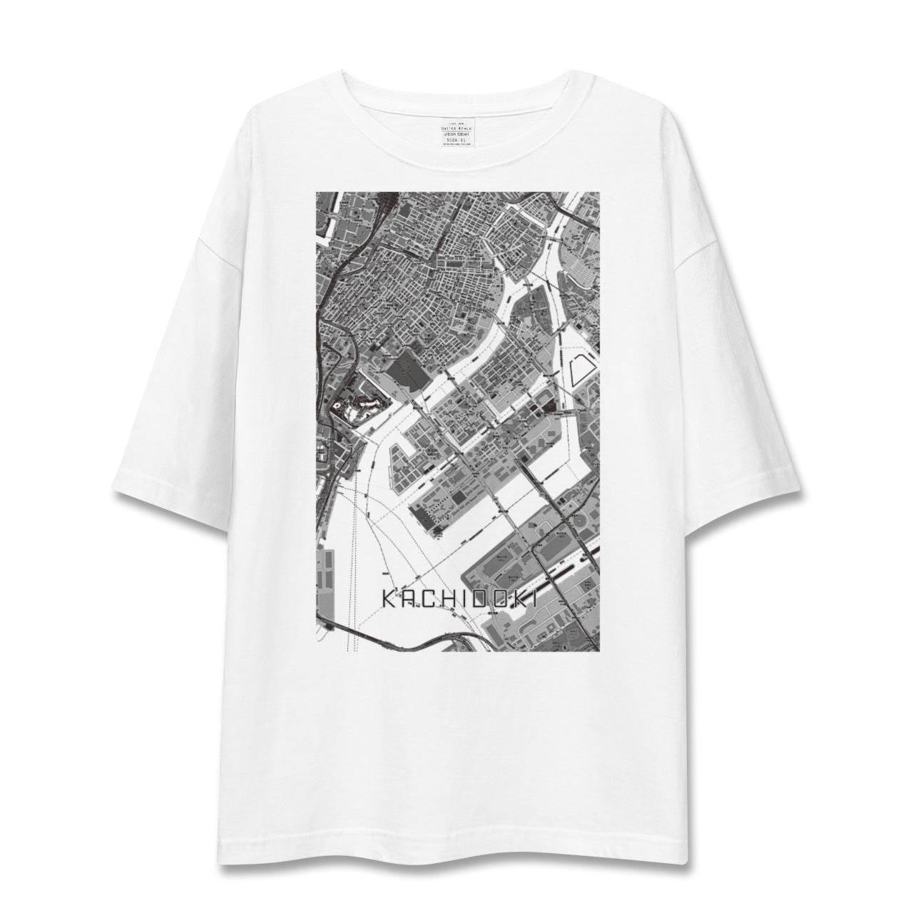 【勝どき（東京都）】地図柄ビッグシルエットTシャツ