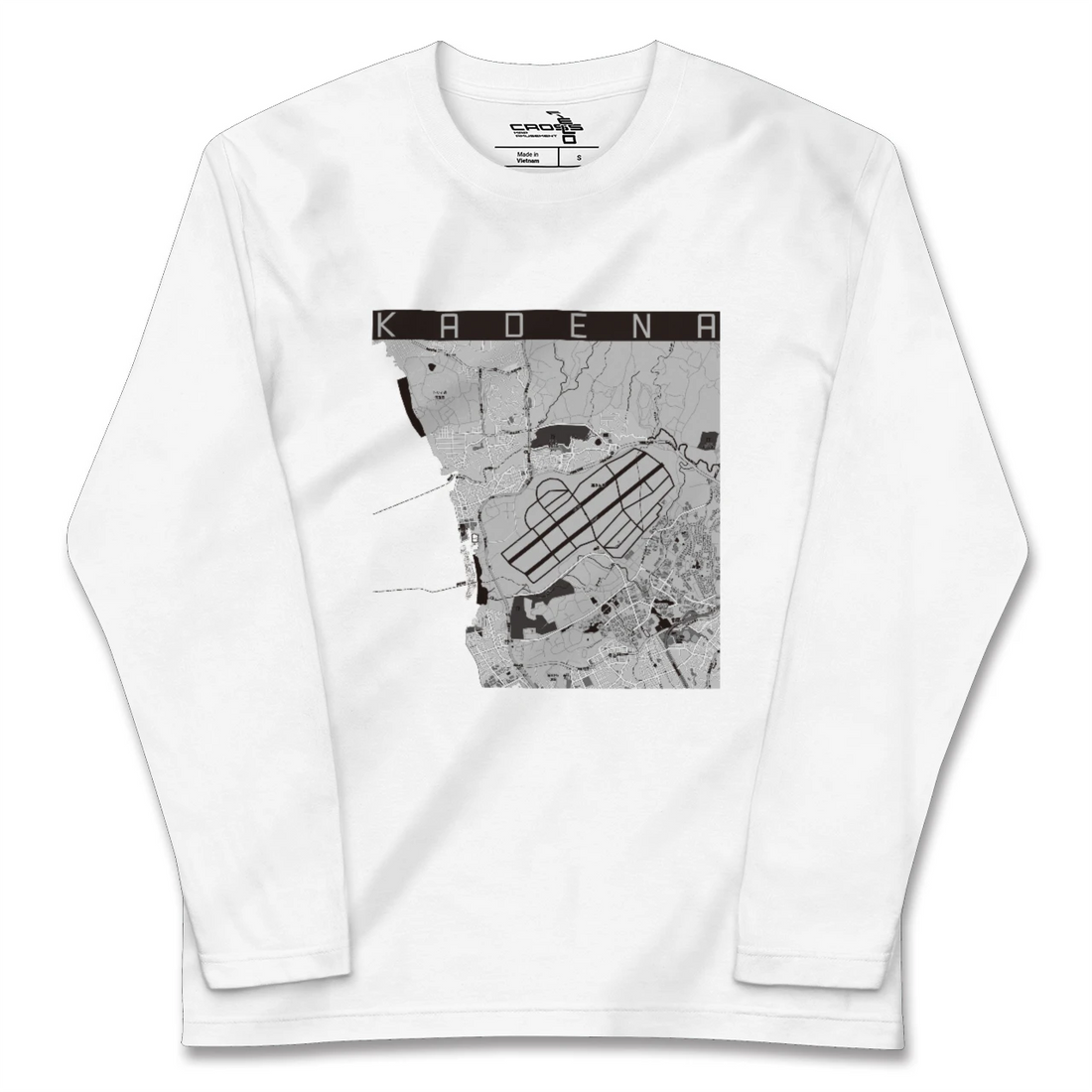 【嘉手納(沖縄県)】地図柄ロングスリーブTシャツ