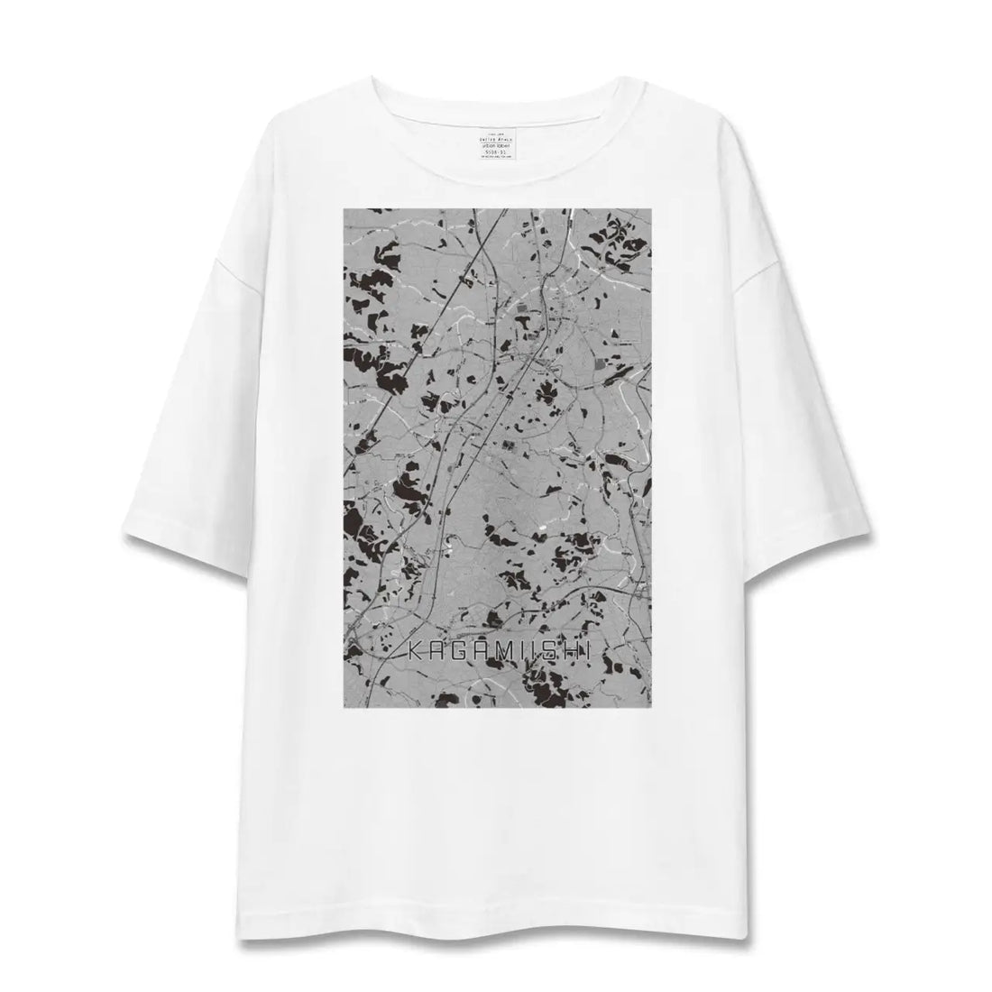 【鏡石(福島県)】地図柄ビッグシルエットTシャツ