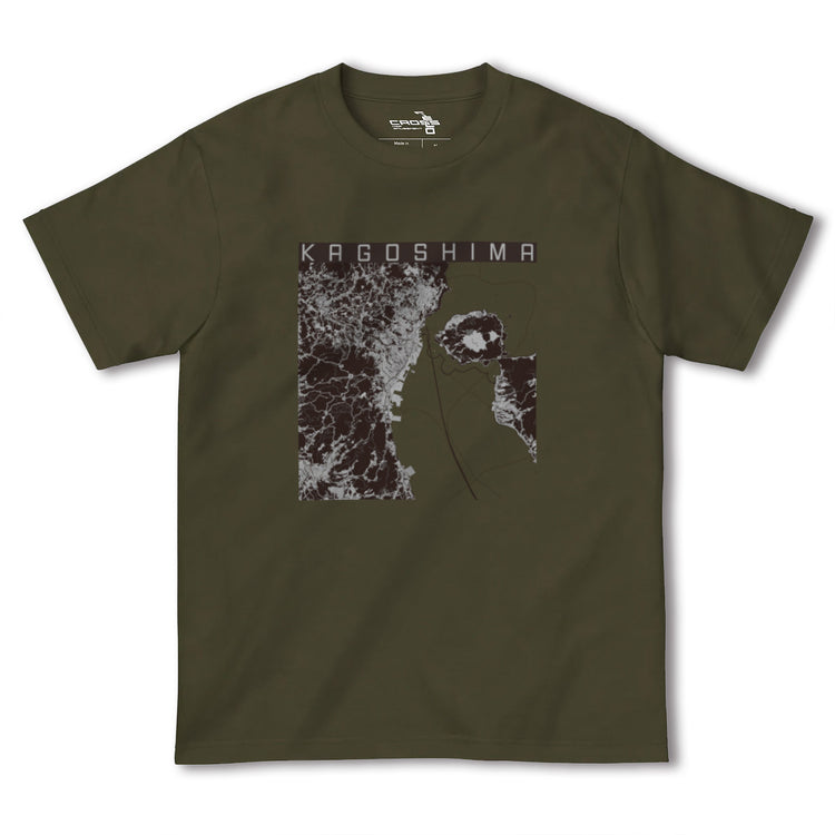 【鹿児島2（鹿児島県）】地図柄ヘビーウェイトTシャツ