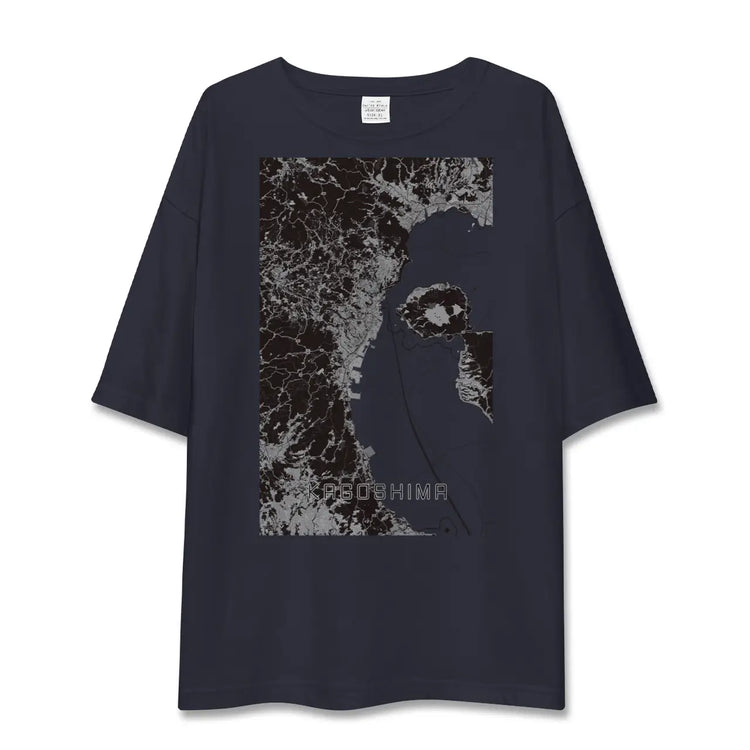 【鹿児島2（鹿児島県）】地図柄ビッグシルエットTシャツ