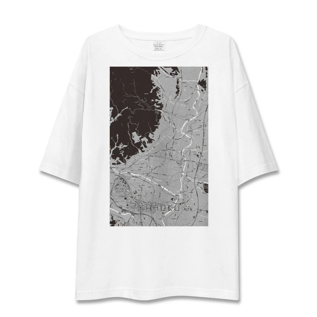 【河北（山形県）】地図柄ビッグシルエットTシャツ