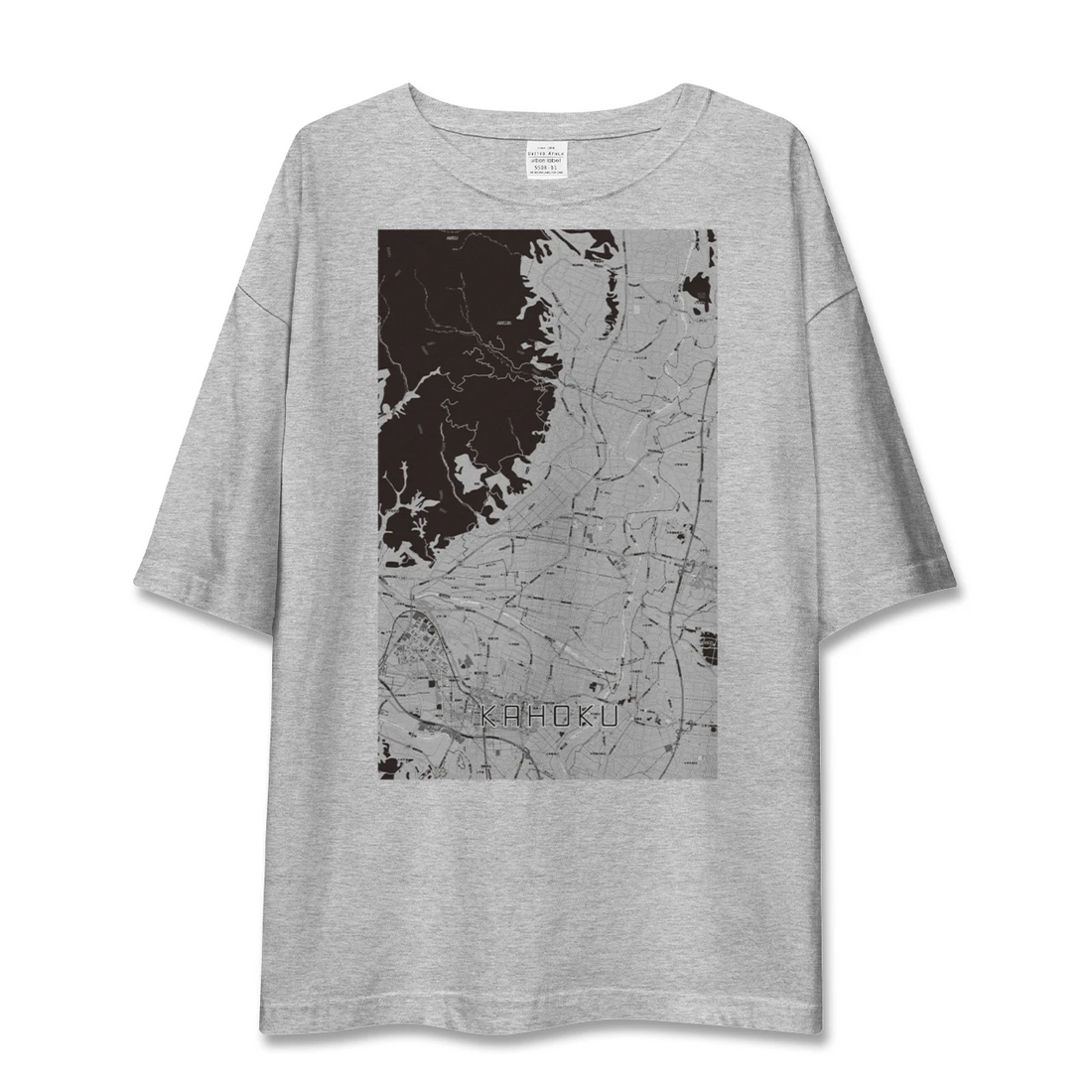 【河北（山形県）】地図柄ビッグシルエットTシャツ