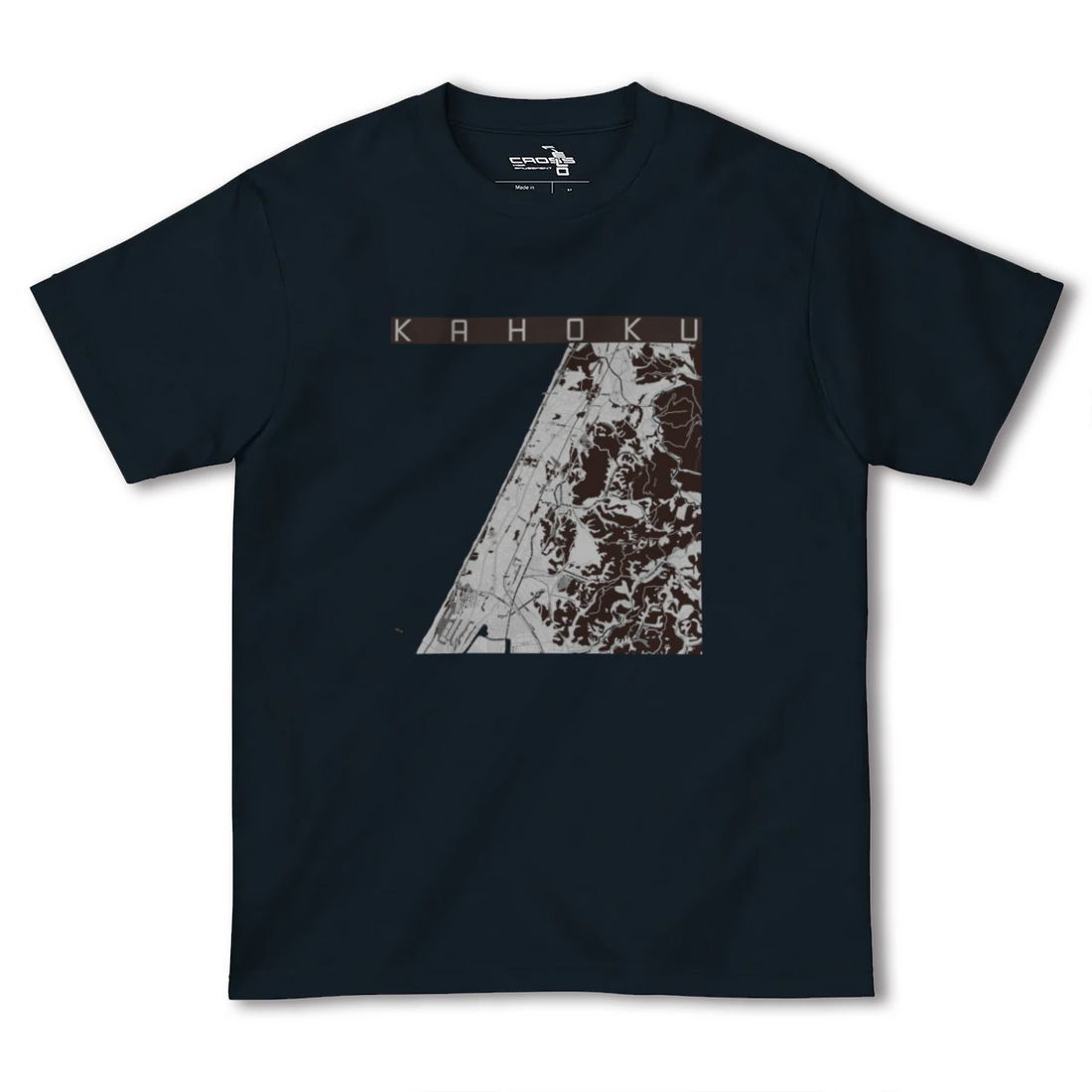 【かほく(石川県)】地図柄ヘビーウェイトTシャツ