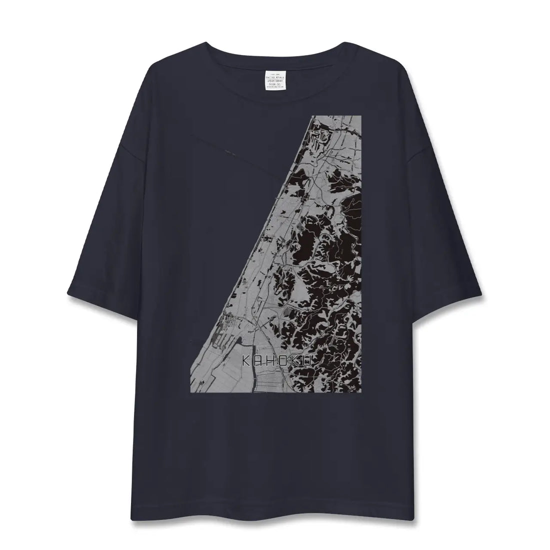 【かほく(石川県)】地図柄ビッグシルエットTシャツ
