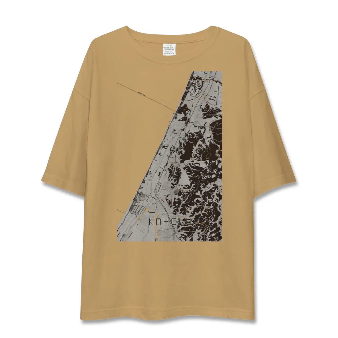 【かほく(石川県)】地図柄ビッグシルエットTシャツ
