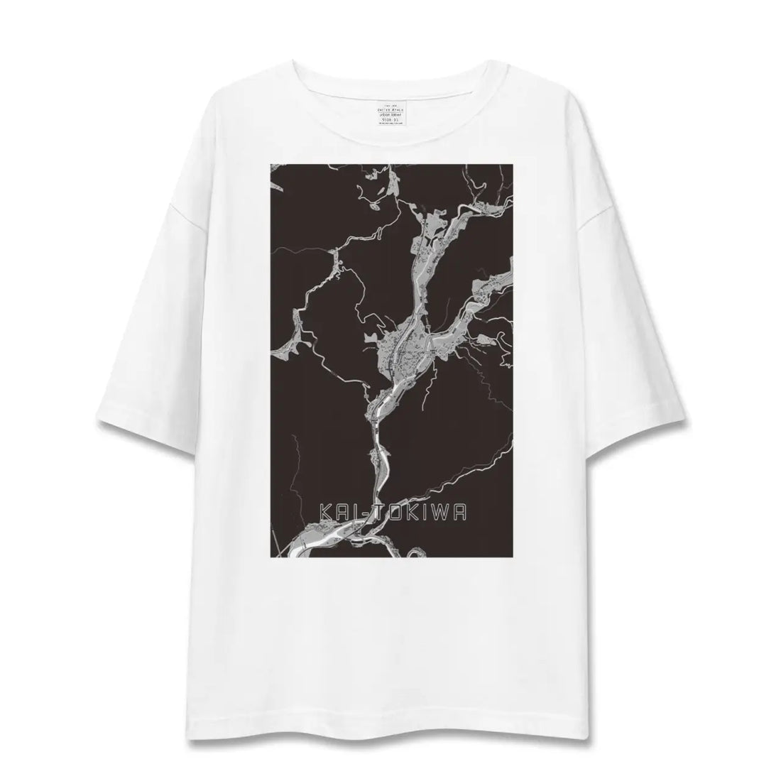 【甲斐常葉(山梨県)】地図柄ビッグシルエットTシャツ