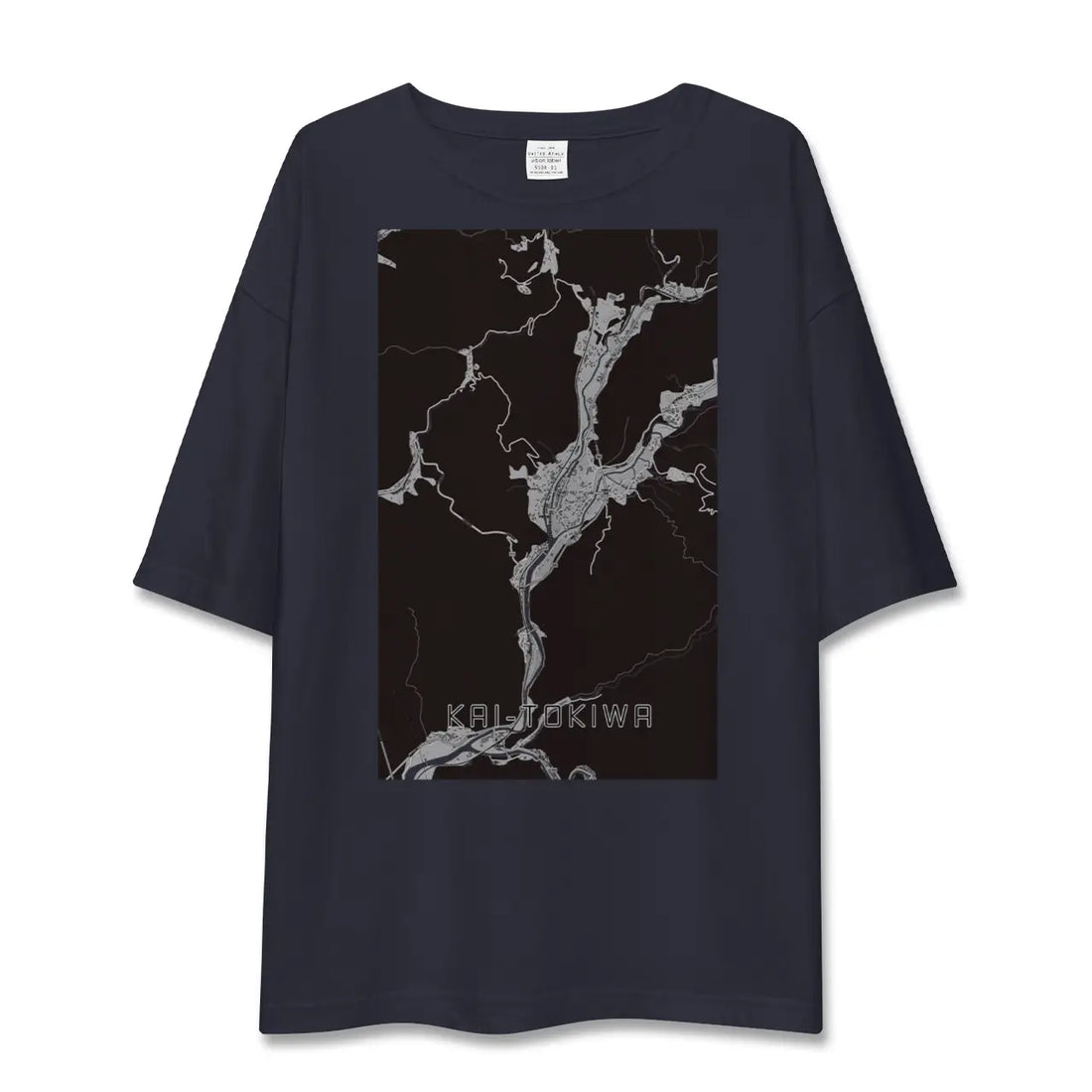 【甲斐常葉（山梨県）】地図柄ビッグシルエットTシャツ