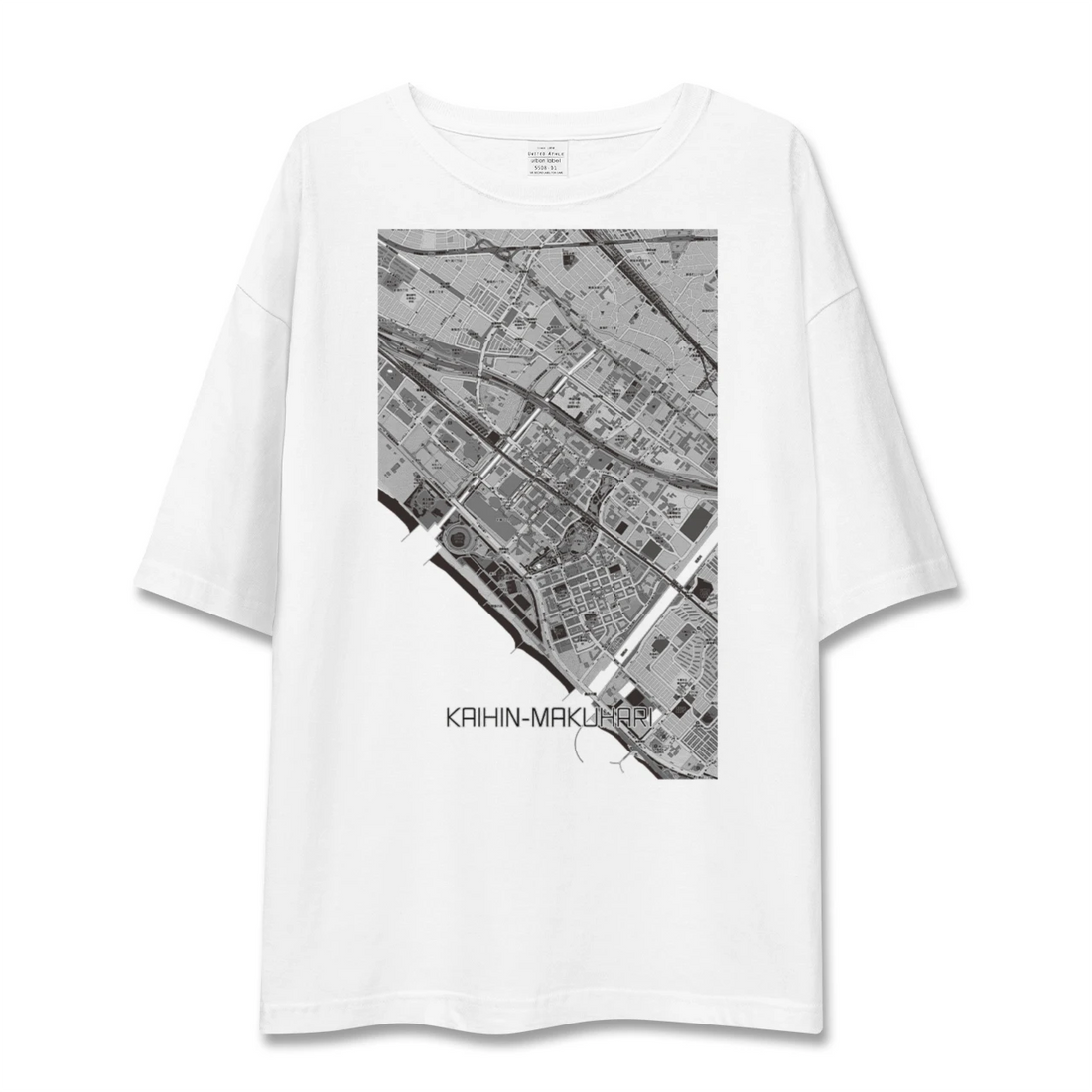【海浜幕張（千葉県）】地図柄ビッグシルエットTシャツ