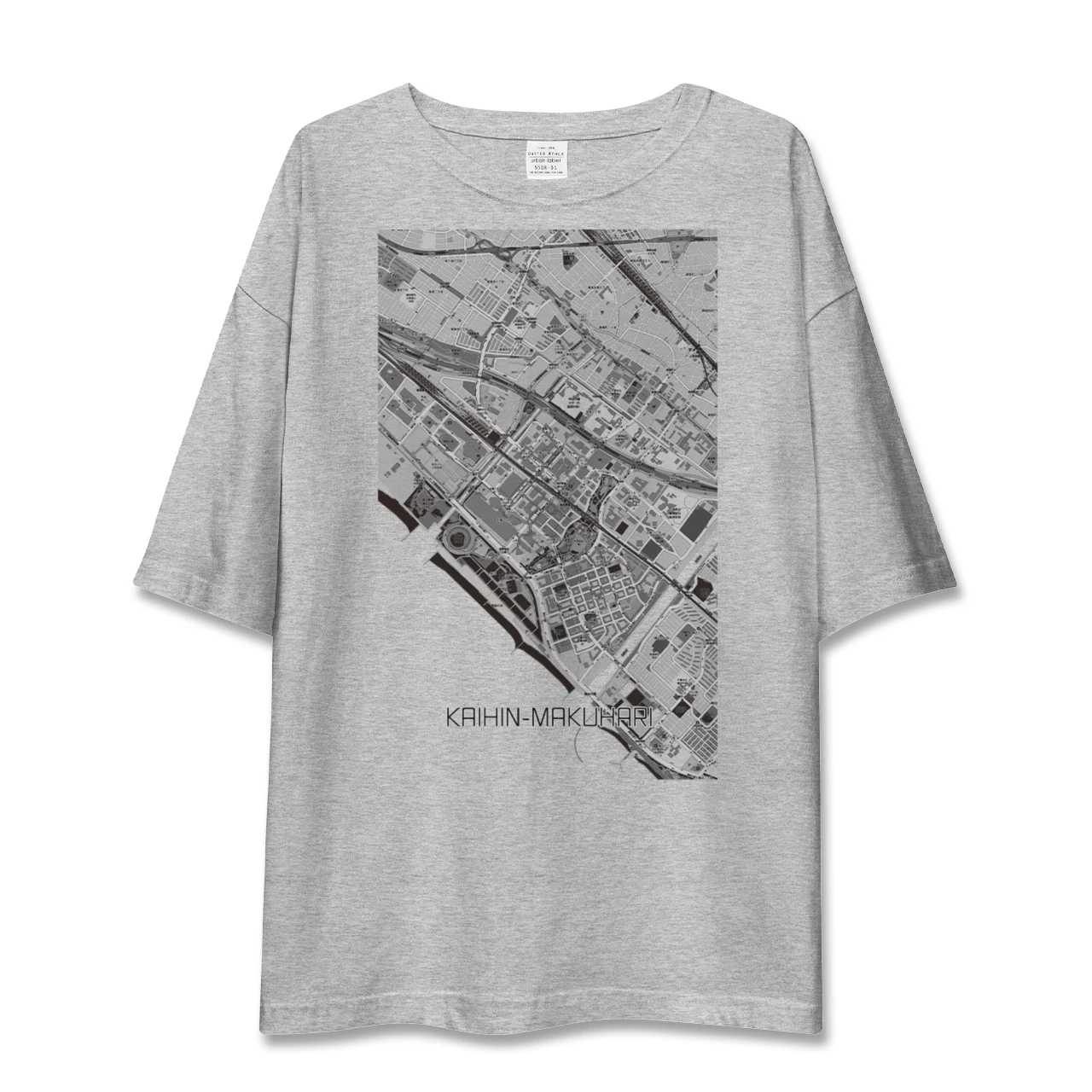 【海浜幕張（千葉県）】地図柄ビッグシルエットTシャツ