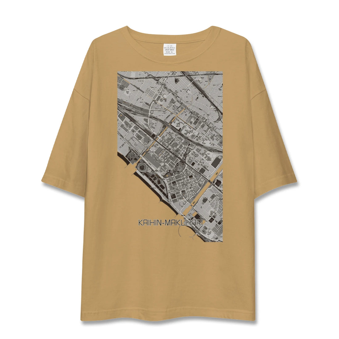 【海浜幕張（千葉県）】地図柄ビッグシルエットTシャツ