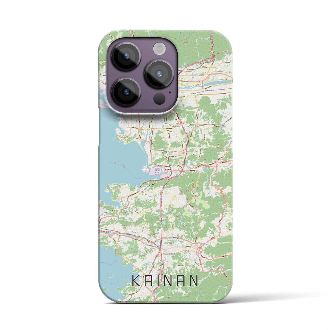 【海南】地図柄iPhoneケース（バックカバータイプ・ナチュラル）iPhone 14 Pro 用