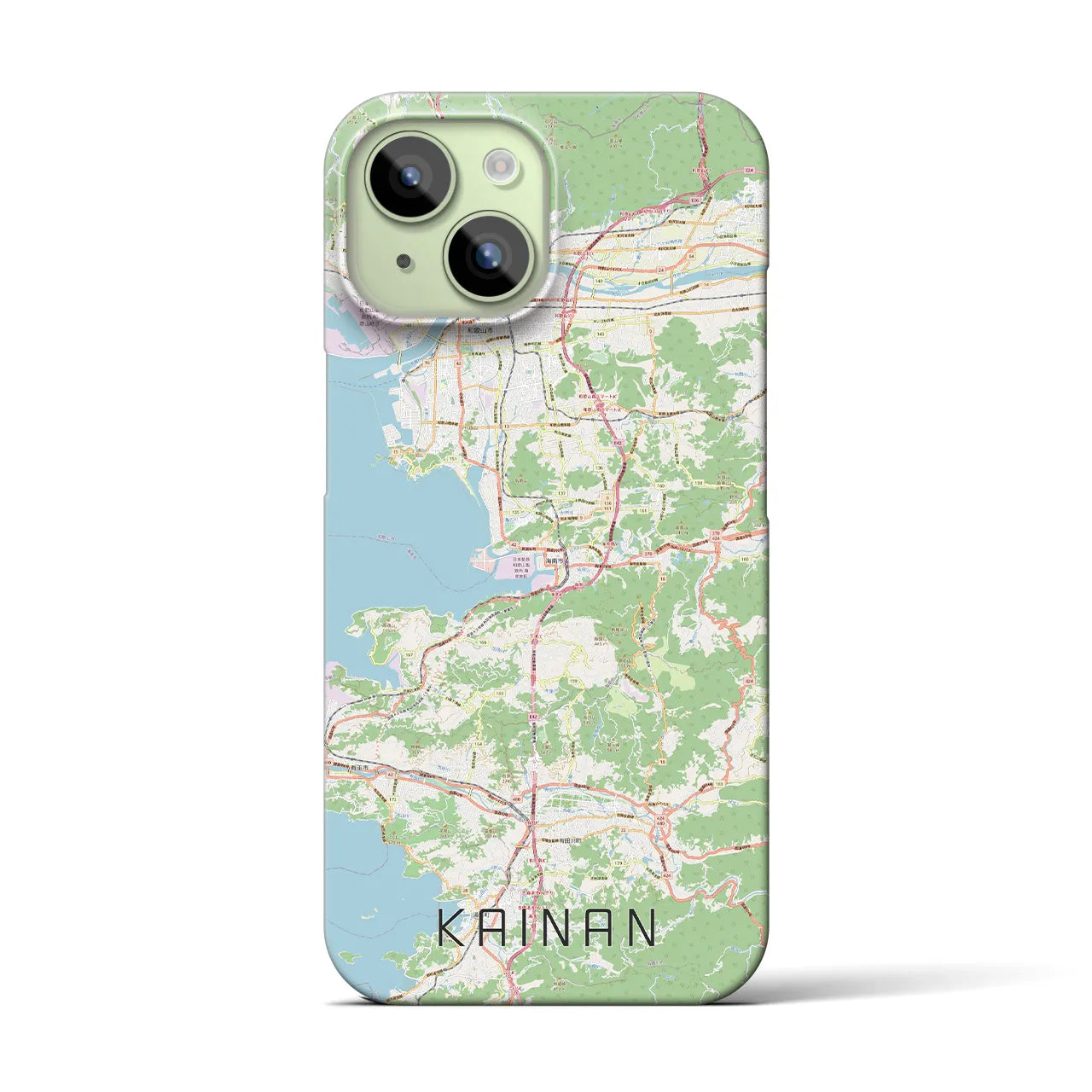 【海南】地図柄iPhoneケース（バックカバータイプ・ナチュラル）iPhone 15 用