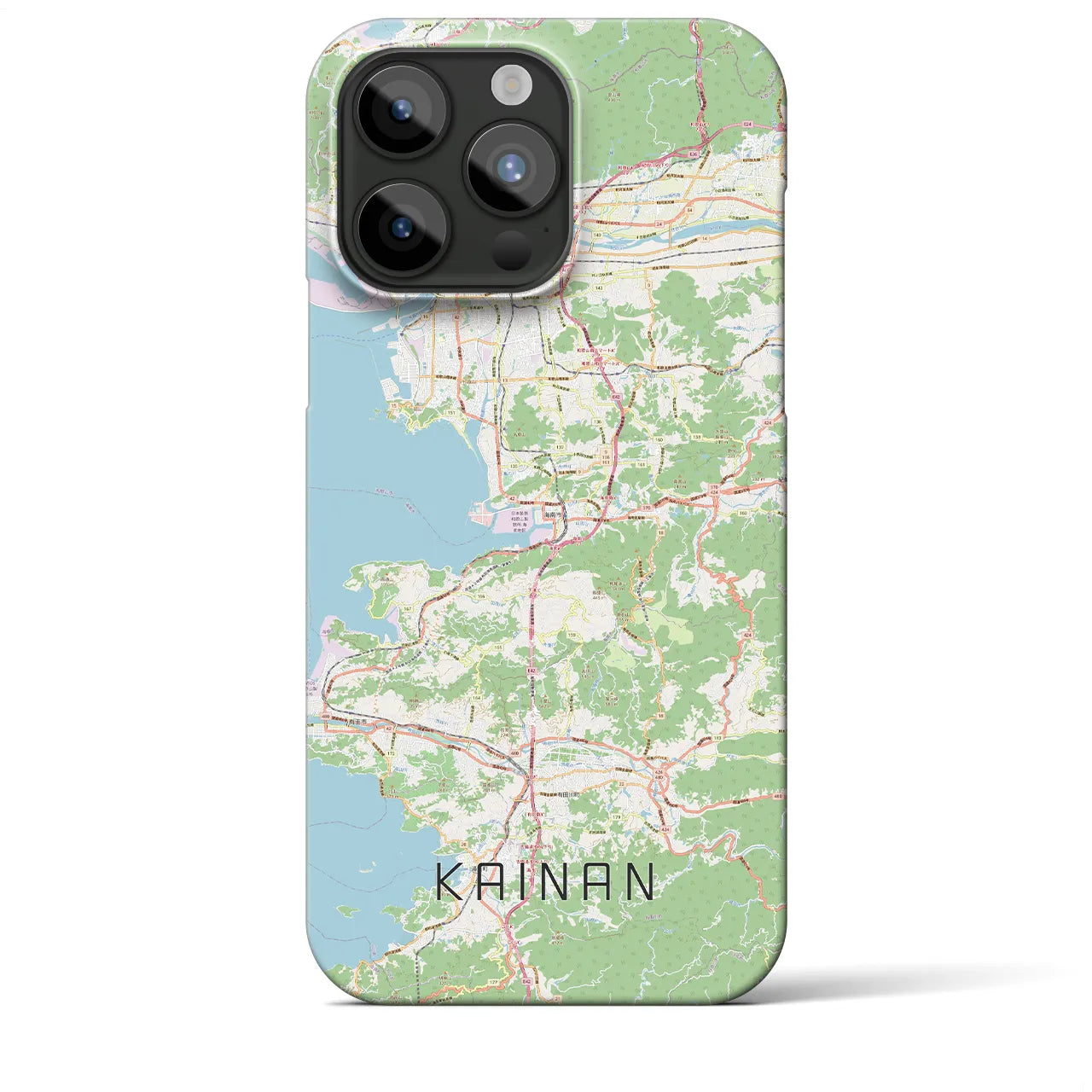 【海南】地図柄iPhoneケース（バックカバータイプ・ナチュラル）iPhone 15 Pro Max 用