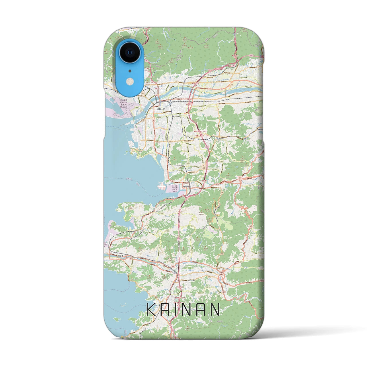 【海南】地図柄iPhoneケース（バックカバータイプ・ナチュラル）iPhone XR 用