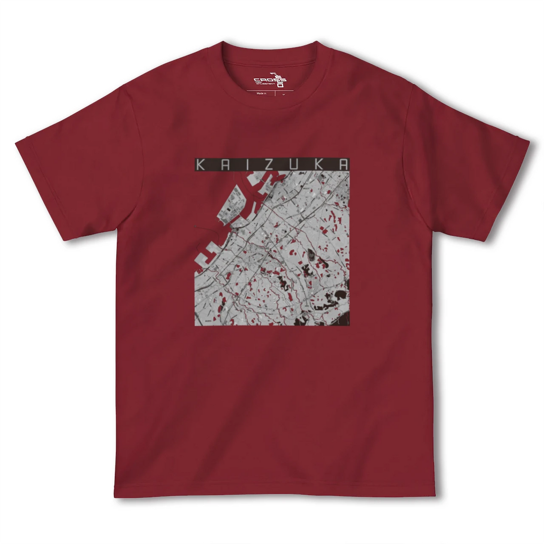【貝塚(大阪府)】地図柄ヘビーウェイトTシャツ