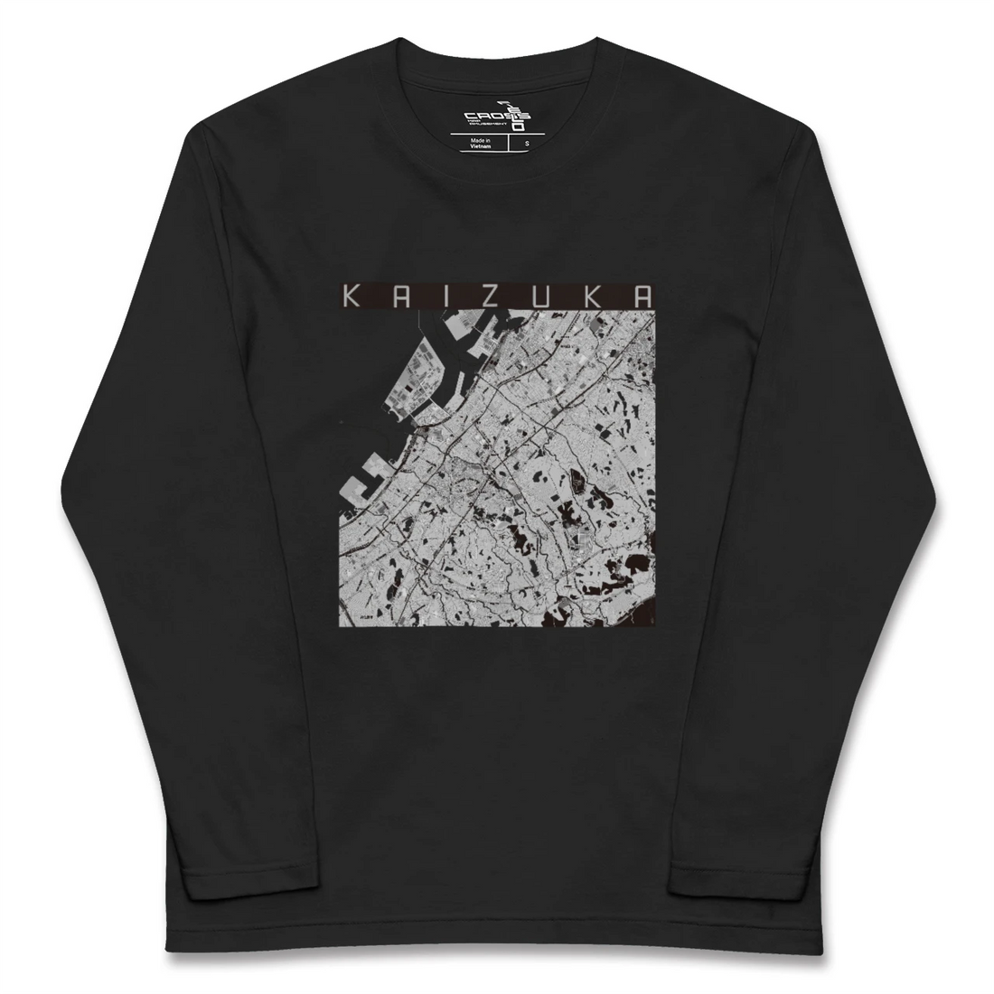 【貝塚(大阪府)】地図柄ロングスリーブTシャツ