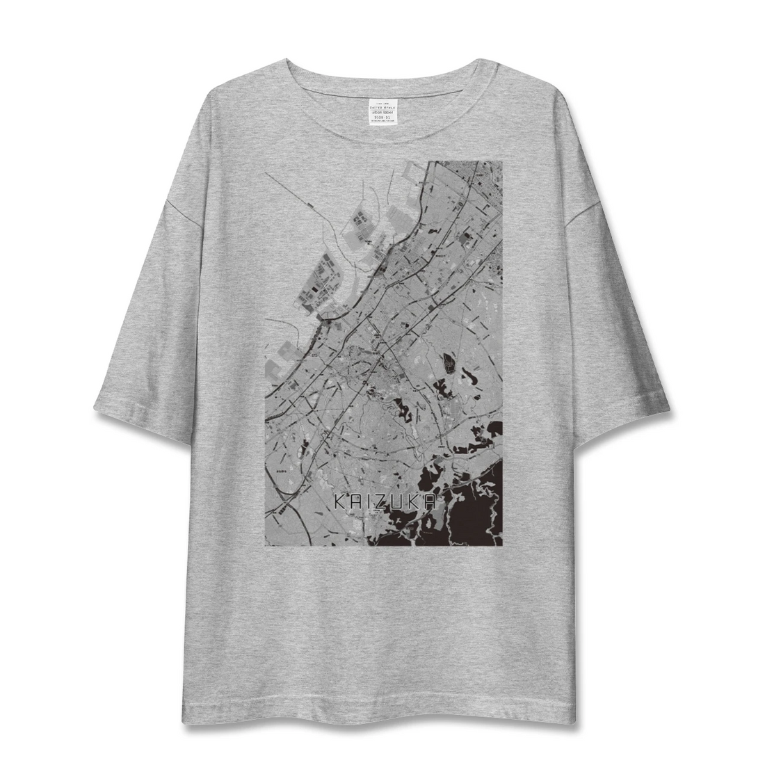 【貝塚（大阪府）】地図柄ビッグシルエットTシャツ