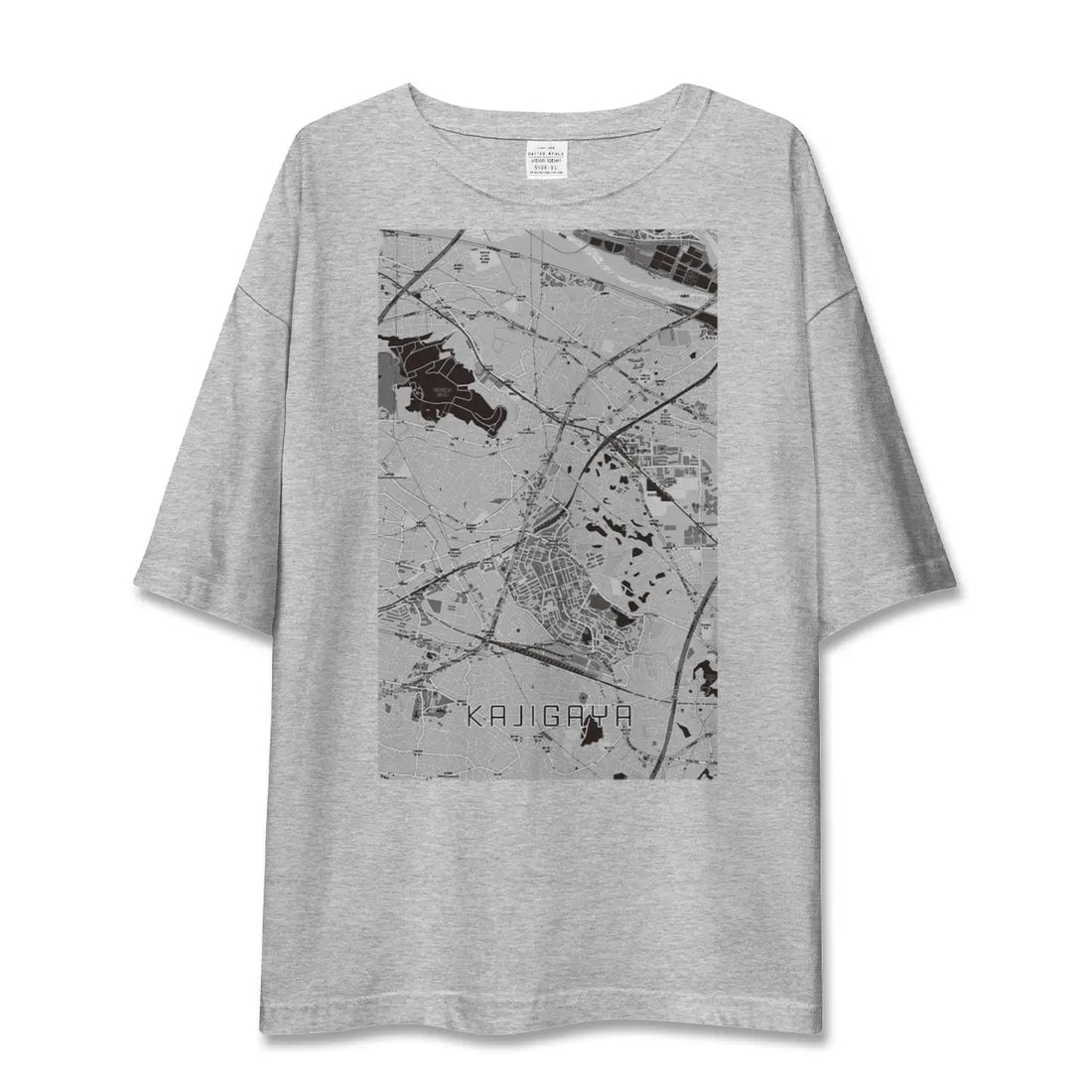 【梶が谷（神奈川県）】地図柄ビッグシルエットTシャツ