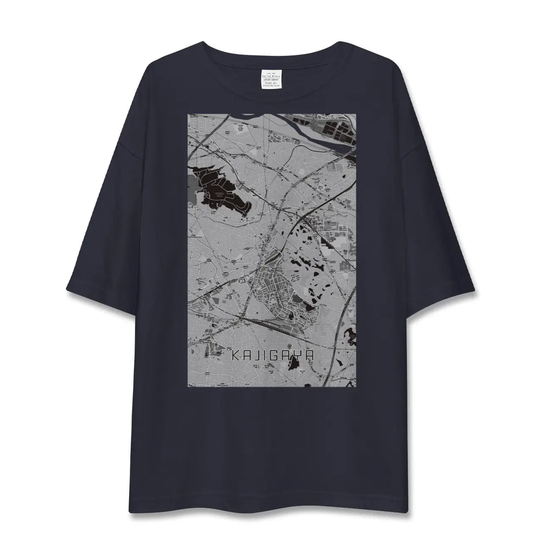 【梶が谷（神奈川県）】地図柄ビッグシルエットTシャツ