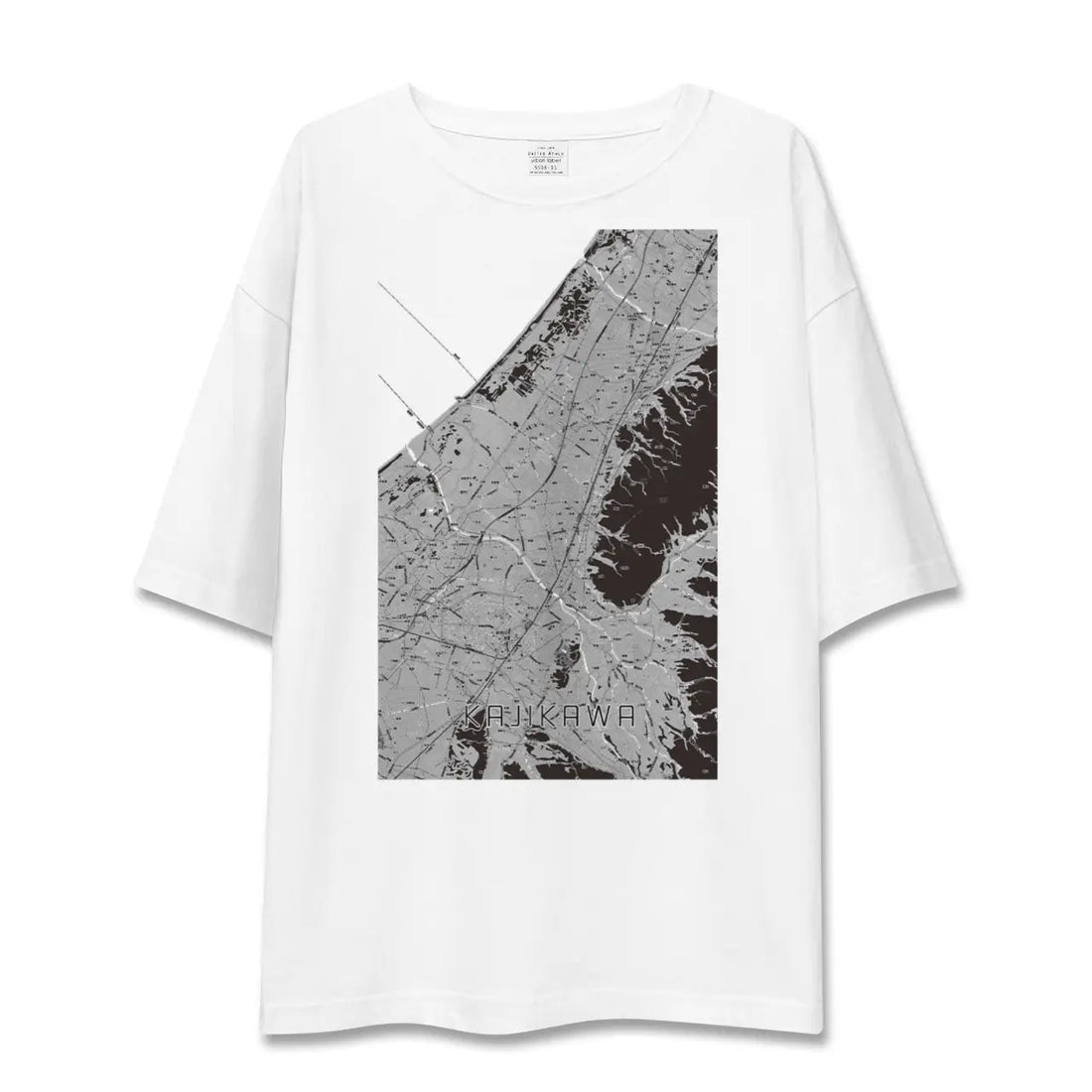 【加治川(新潟県)】地図柄ビッグシルエットTシャツ