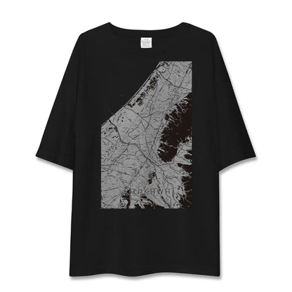 【加治川（新潟県）】地図柄ビッグシルエットTシャツ