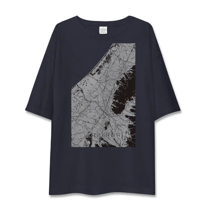 【加治川（新潟県）】地図柄ビッグシルエットTシャツ