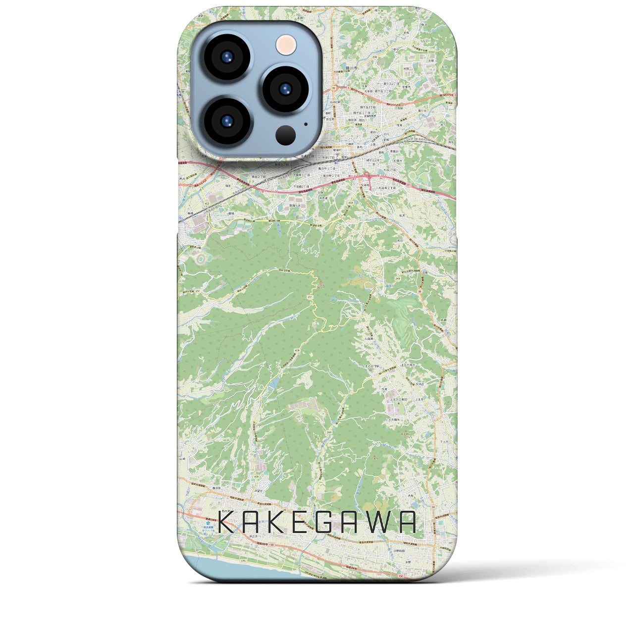 【掛川】地図柄iPhoneケース（バックカバータイプ・ナチュラル）iPhone 13 Pro Max 用